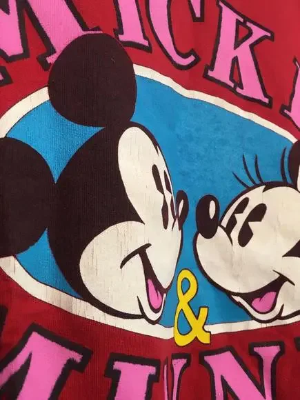 Vintage Disney Store Mickey & Minnie Sweatshirt One Size Graphic Front Love